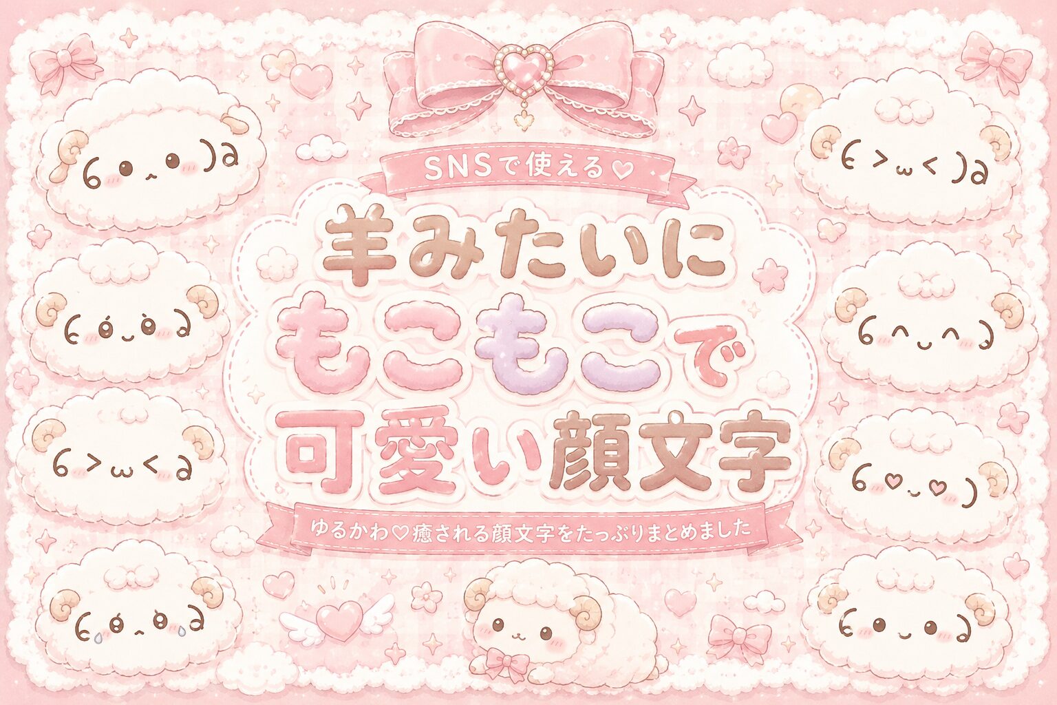 ｢૮꒰ 　꒱ა｣ で作った羊みたいな可愛い顔文字集めました。